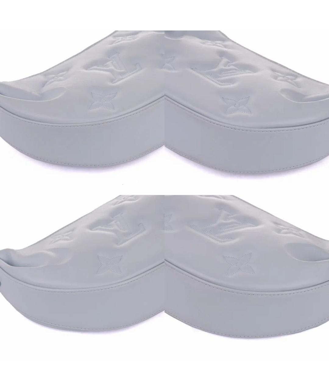 LOUIS VUITTON Голубая кожаная сумка с короткими ручками, фото 8