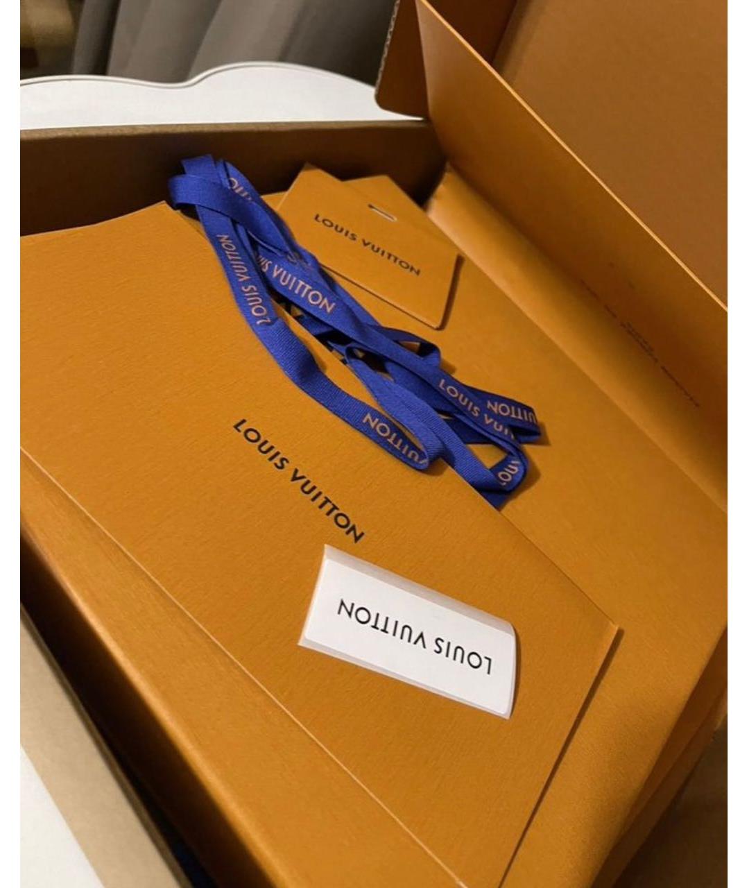 LOUIS VUITTON Черный шелковый платок, фото 5