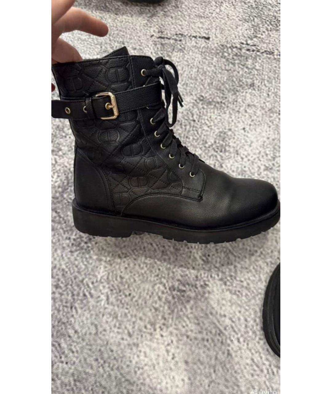 TWIN-SET Черные кожаные ботинки, фото 4