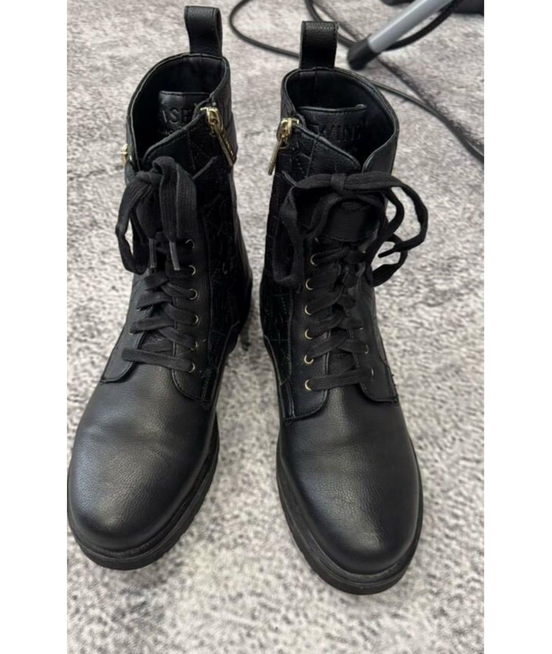 TWIN-SET Черные кожаные ботинки, фото 2