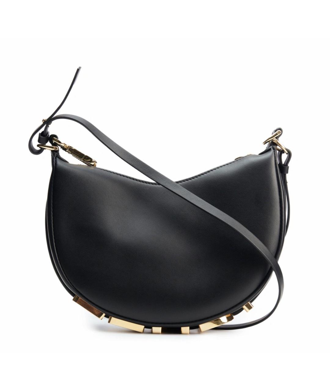 FENDI Черная кожаная сумка через плечо, фото 2