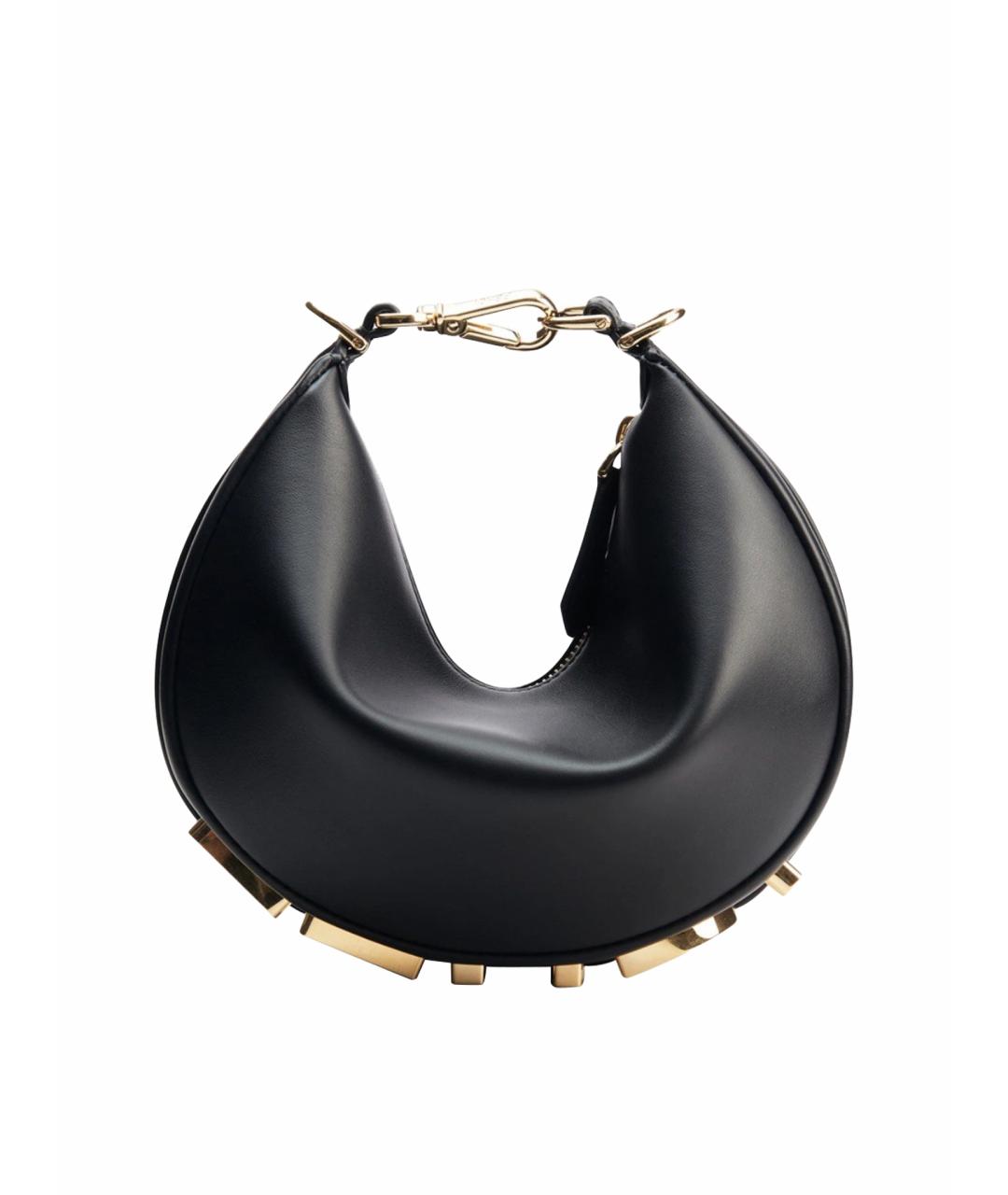 FENDI Черная кожаная сумка через плечо, фото 1