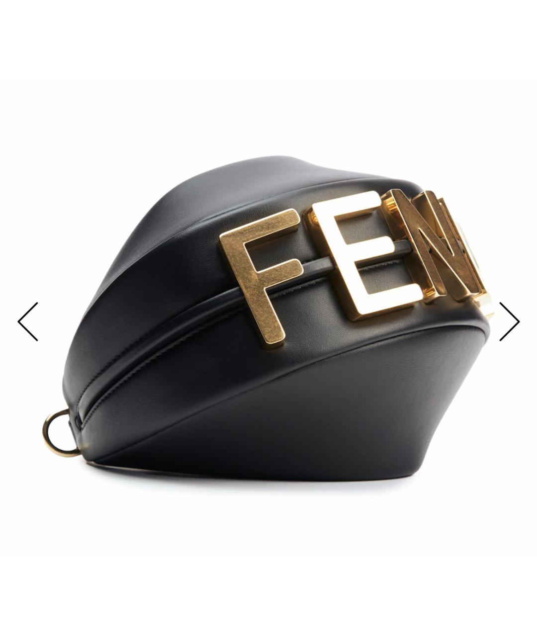 FENDI Черная кожаная сумка через плечо, фото 4