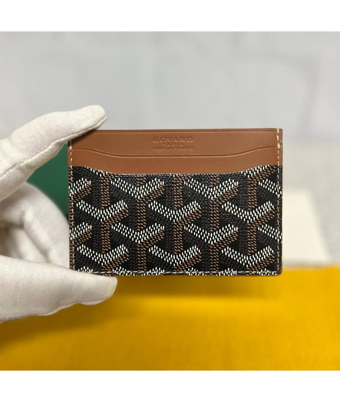 GOYARD Коричневый кожаный кардхолдер, фото 3