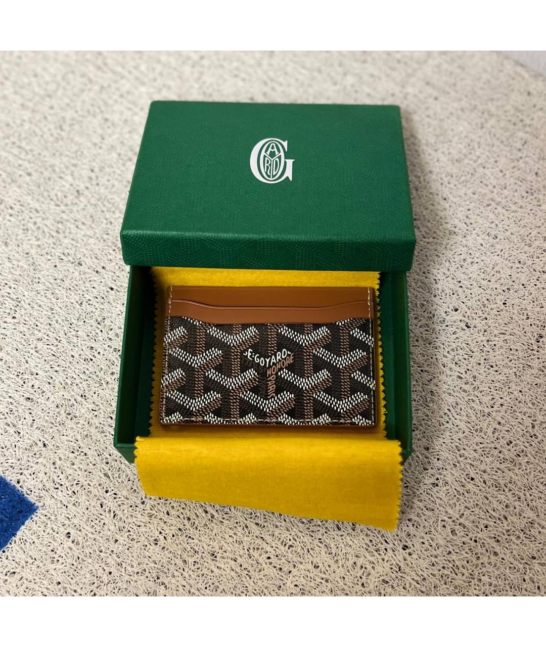 GOYARD Коричневый кожаный кардхолдер, фото 5
