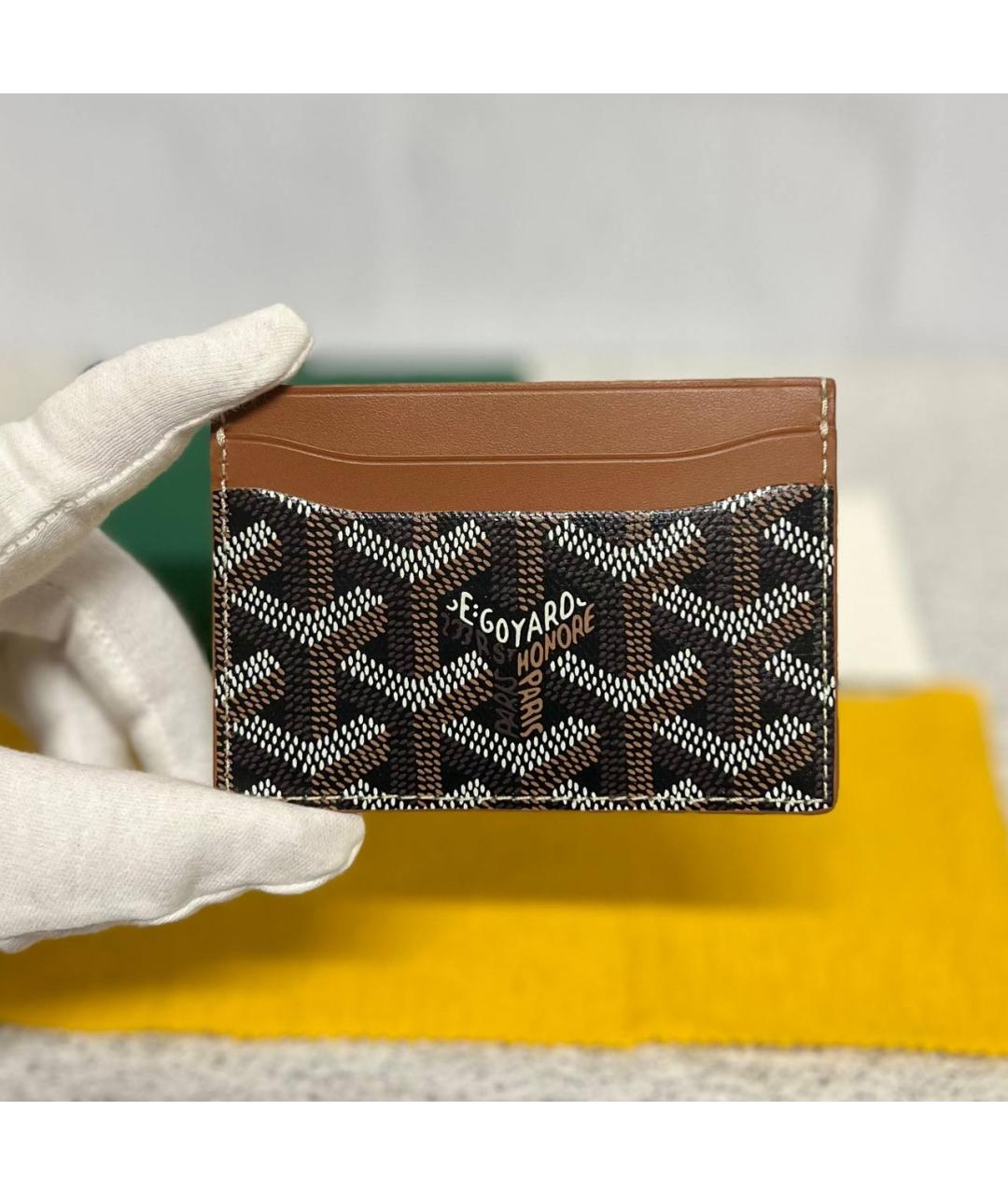 GOYARD Коричневый кожаный кардхолдер, фото 2