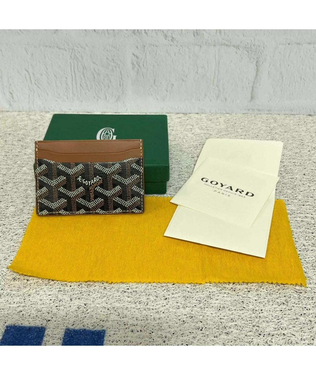 GOYARD Коричневый кожаный кардхолдер, фото 4