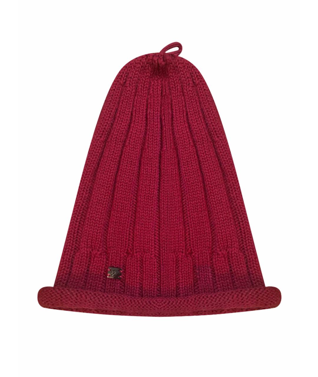 PAUL & SHARK Бордовая шерстяная шапка, фото 1