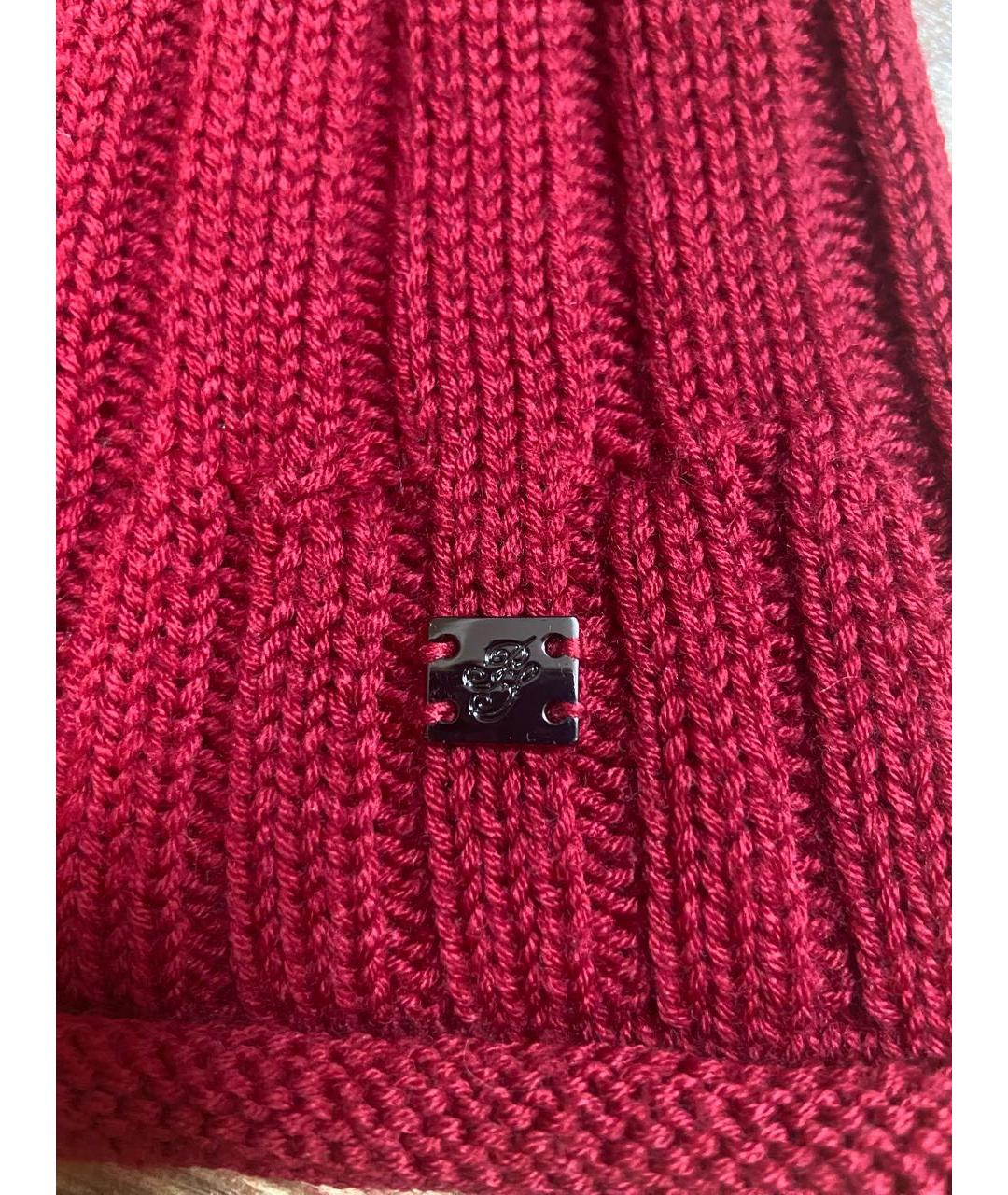 PAUL & SHARK Бордовая шерстяная шапка, фото 2