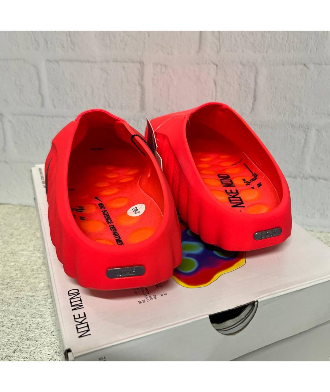 NIKE Красные шлепанцы, фото 5