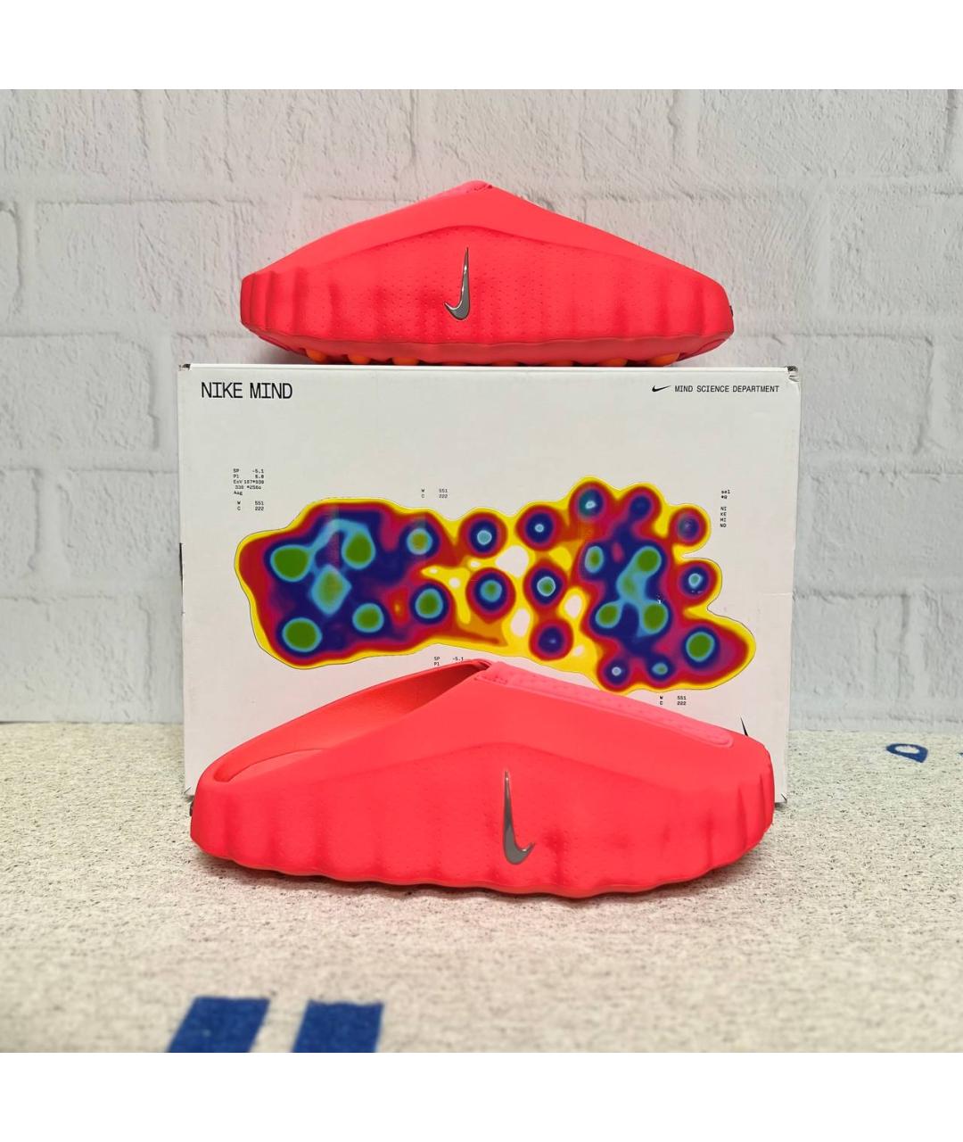 NIKE Красные шлепанцы, фото 7