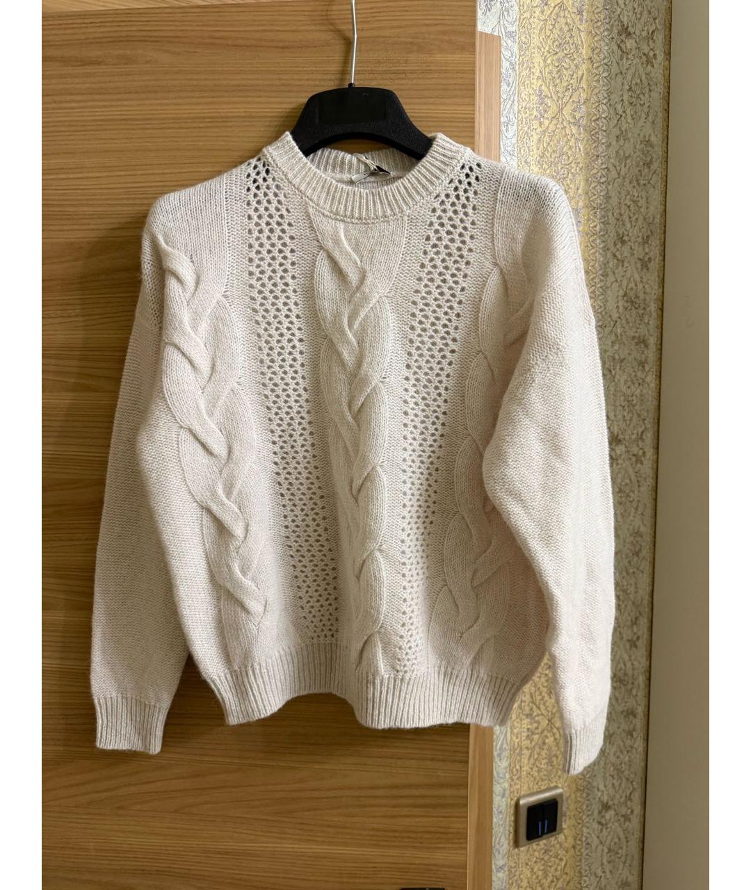 PESERICO Бежевый кашемировый джемпер / свитер, фото 8