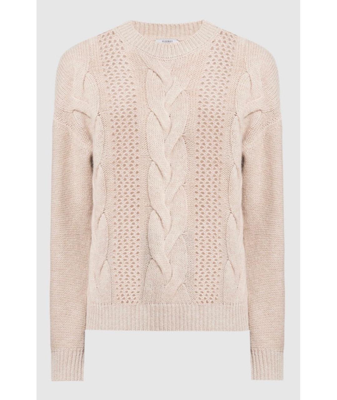 PESERICO Бежевый кашемировый джемпер / свитер, фото 9