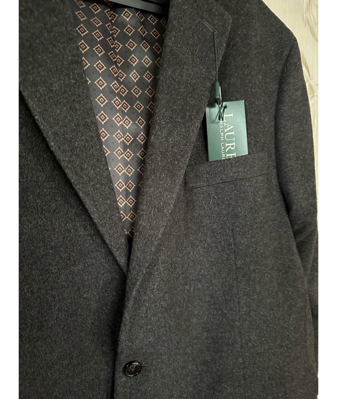 RALPH LAUREN Серый шерстяной пиджак, фото 3