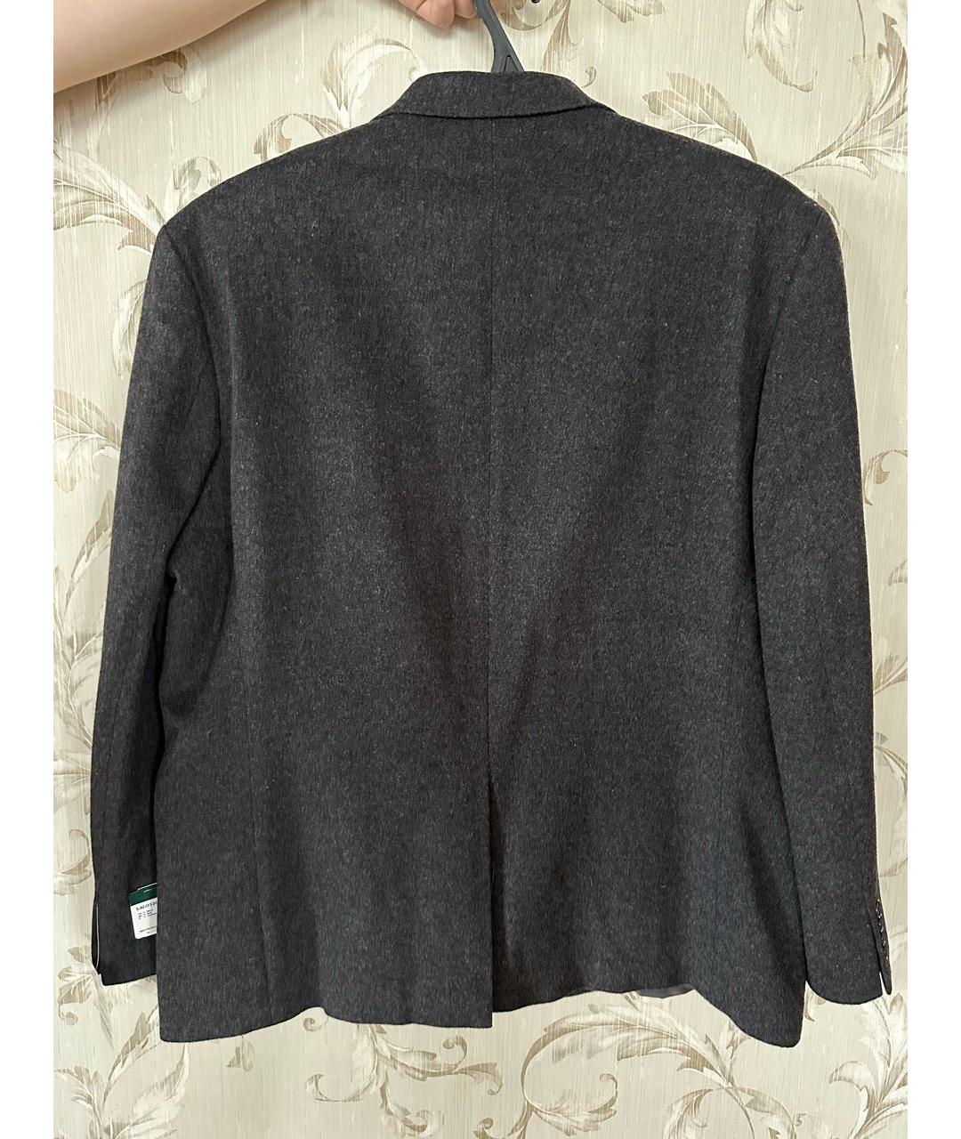 RALPH LAUREN Серый шерстяной пиджак, фото 2