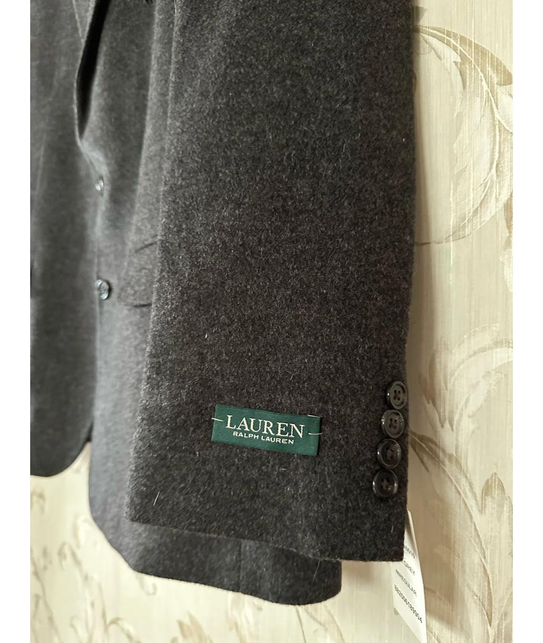 RALPH LAUREN Серый шерстяной пиджак, фото 4