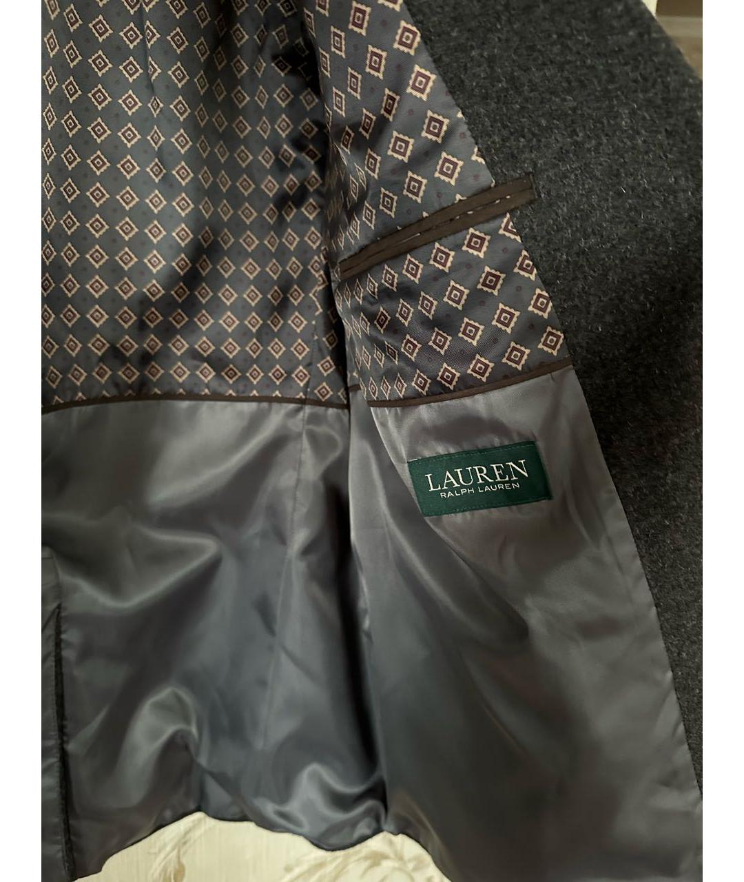 RALPH LAUREN Серый шерстяной пиджак, фото 6