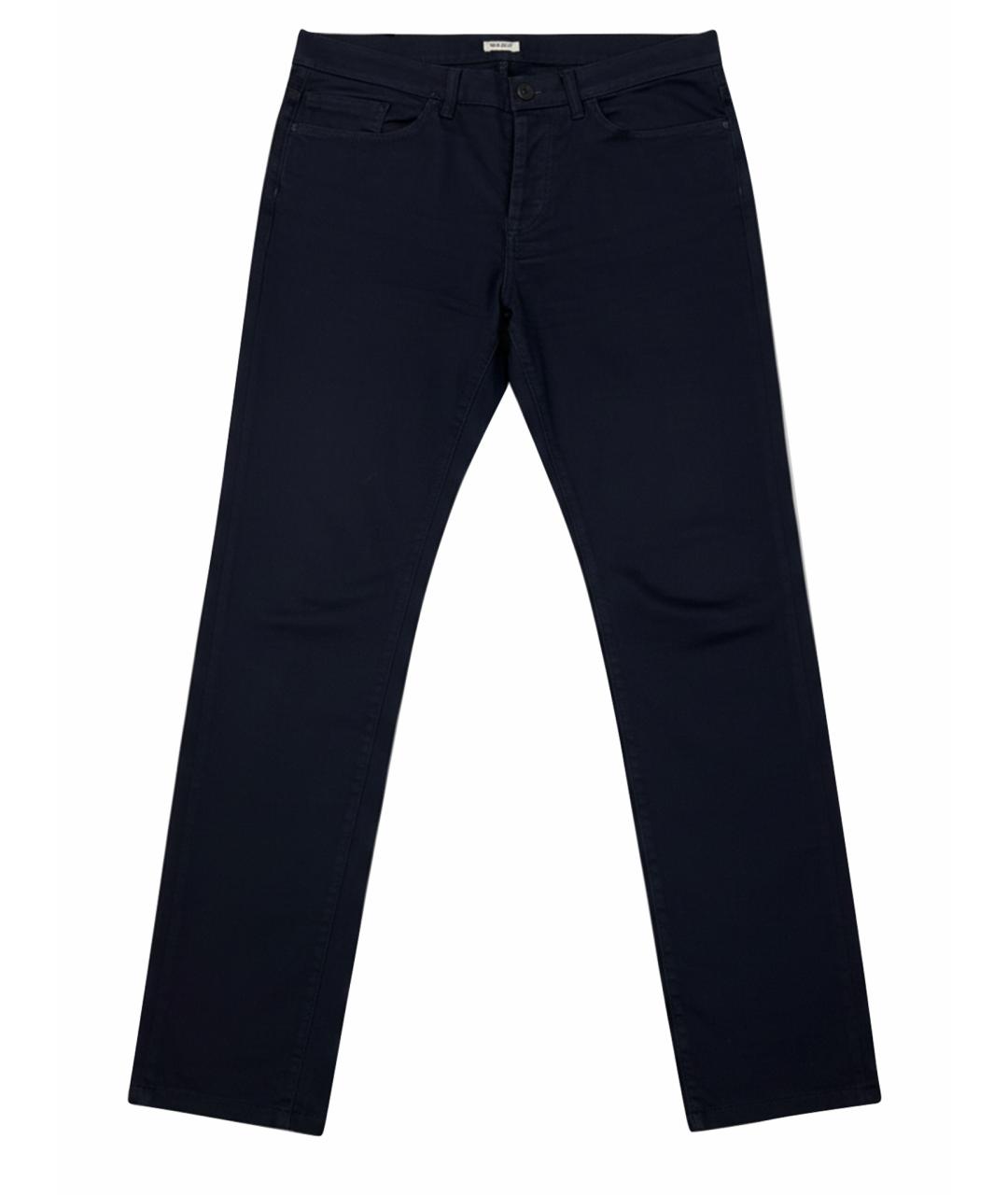 KENZO Темно-синие хлопко-эластановые повседневные брюки, фото 1