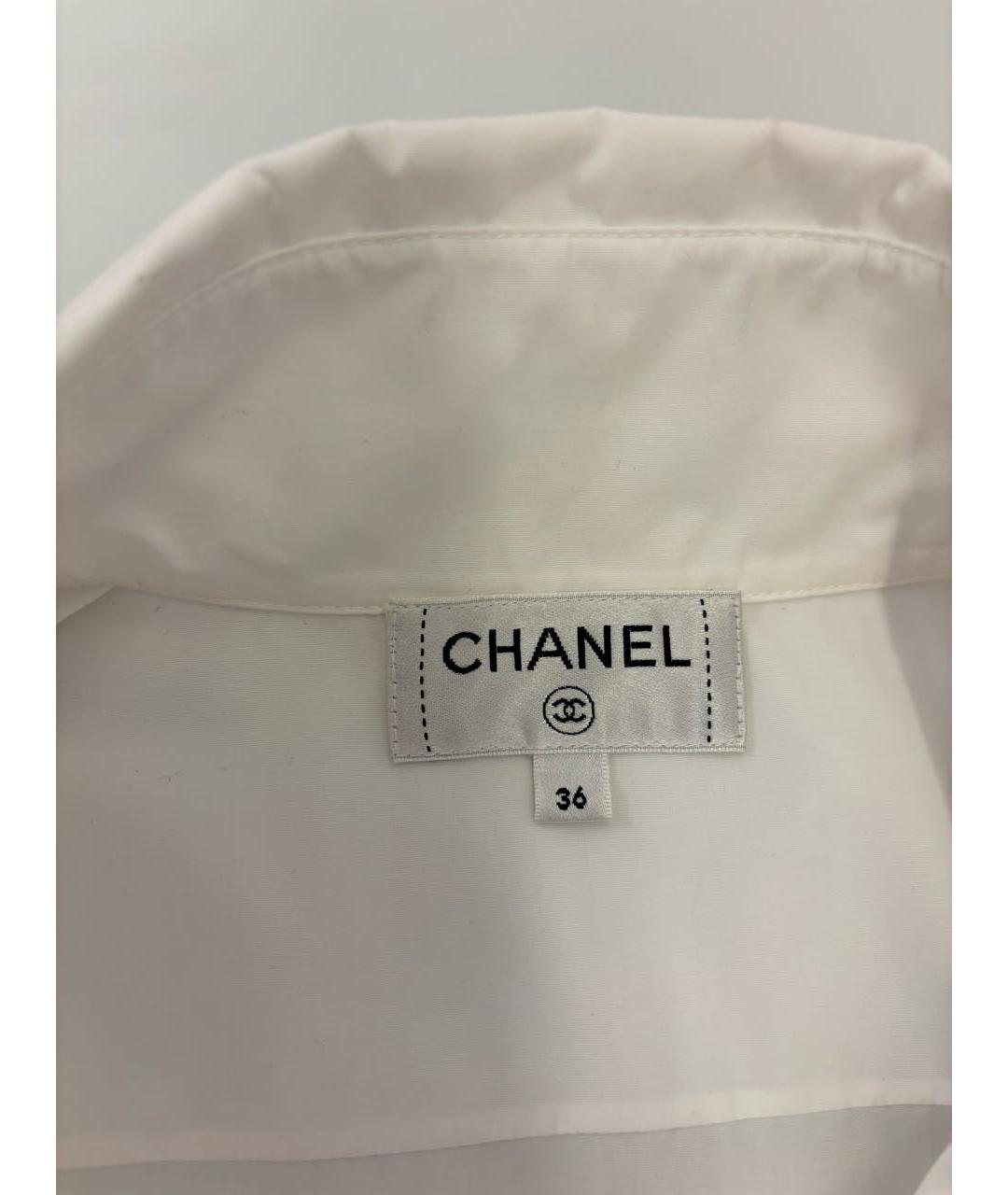 CHANEL Белая хлопковая рубашка, фото 4