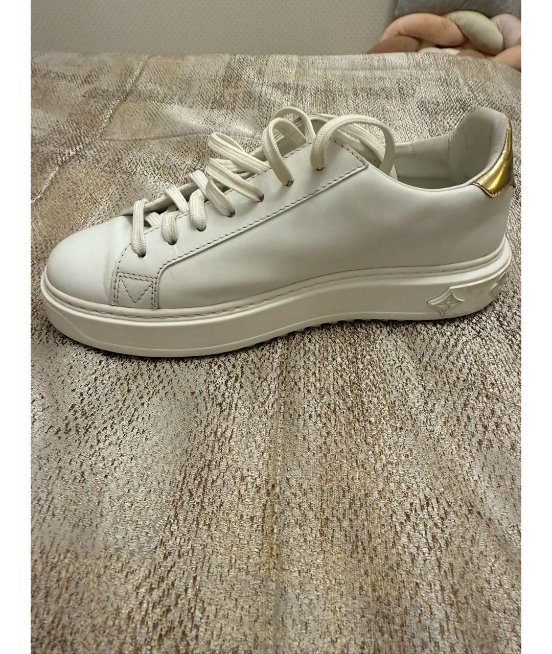 LOUIS VUITTON Белые кожаные кеды, фото 3