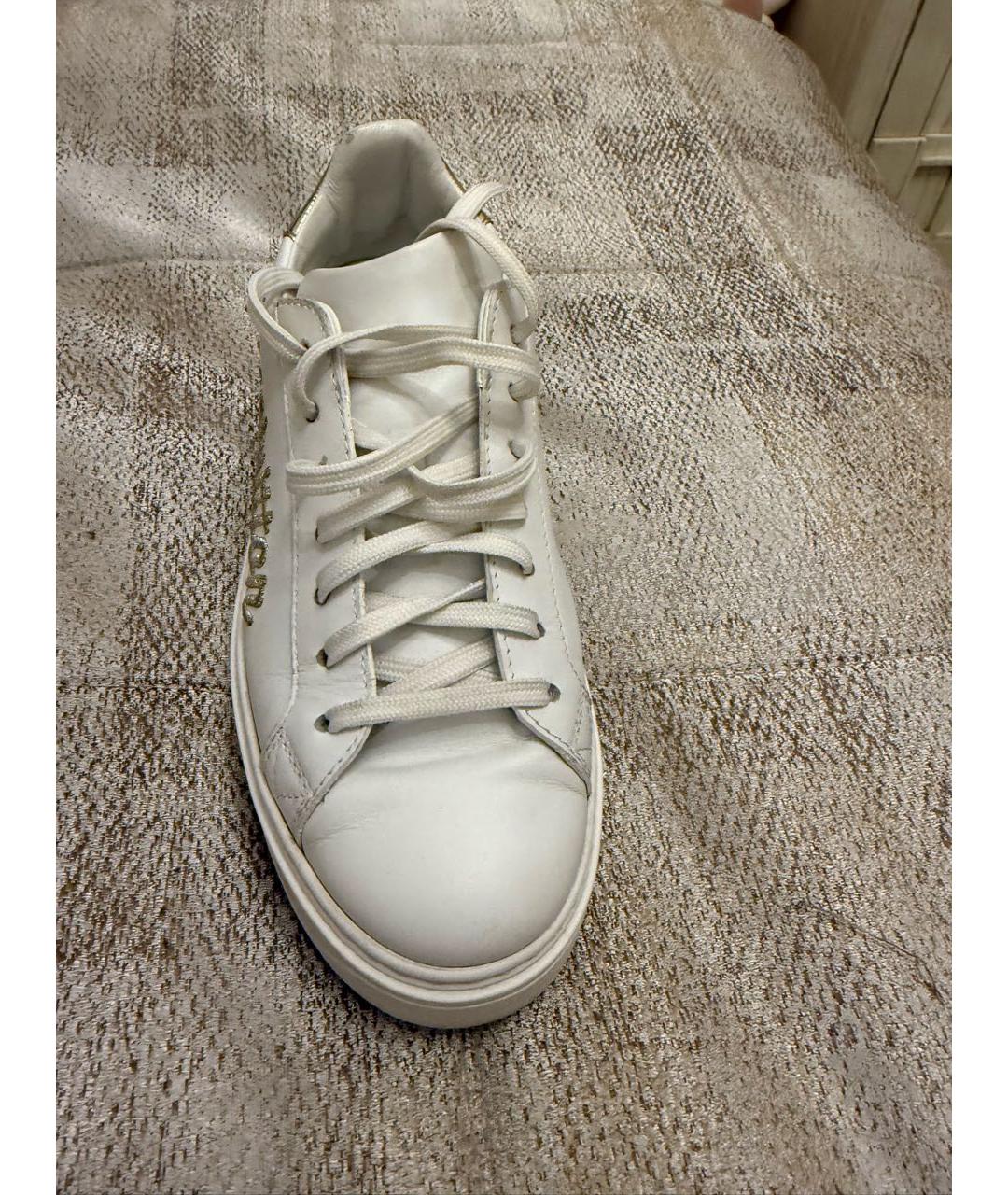 LOUIS VUITTON Белые кожаные кеды, фото 2