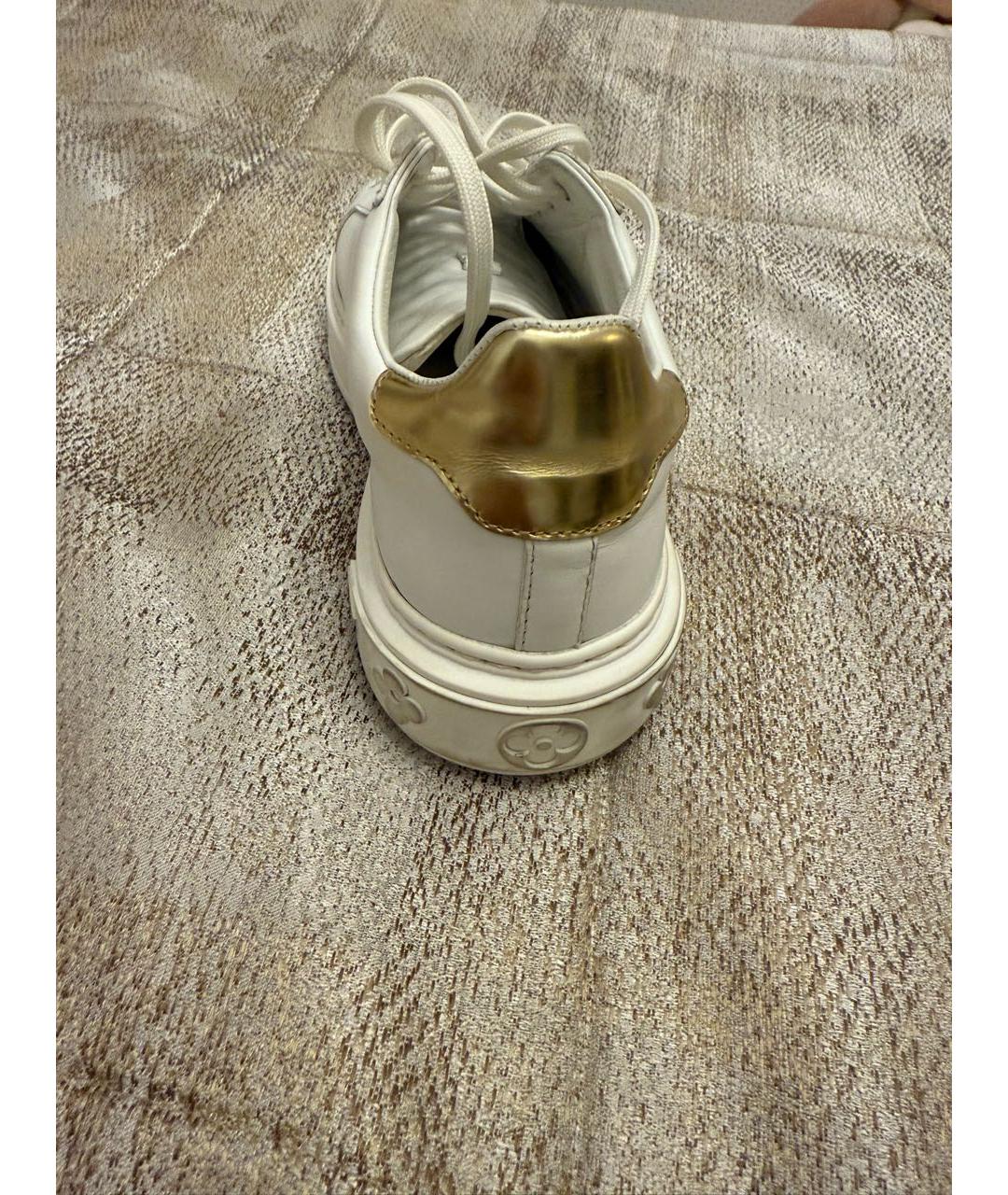 LOUIS VUITTON Белые кожаные кеды, фото 4
