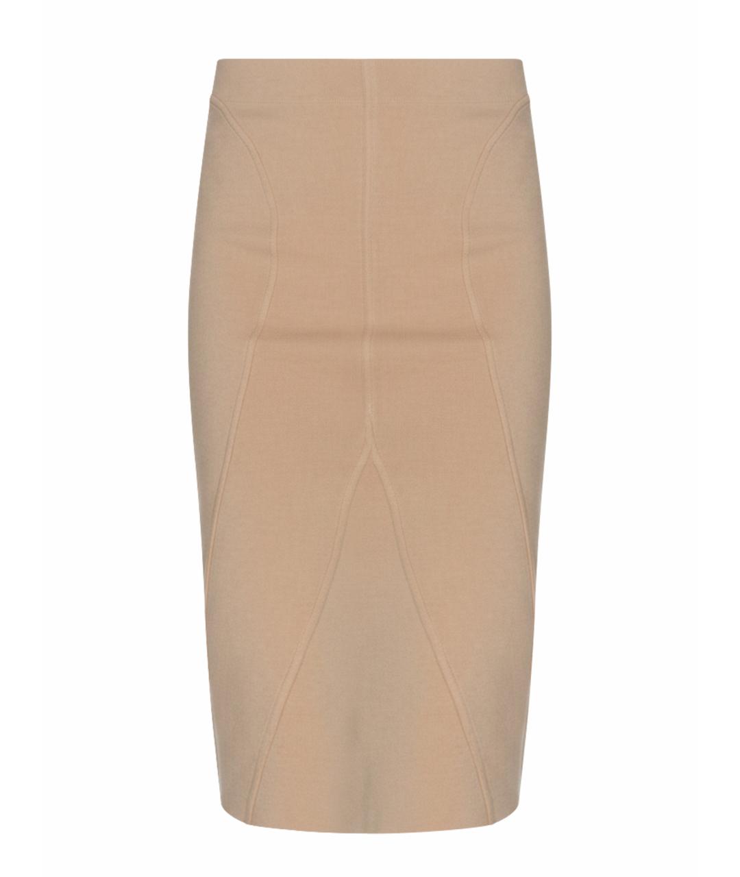 NO. 21 Бежевая шерстяная юбка макси, фото 1