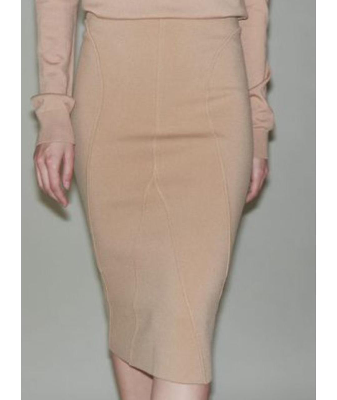 NO. 21 Бежевая шерстяная юбка макси, фото 4