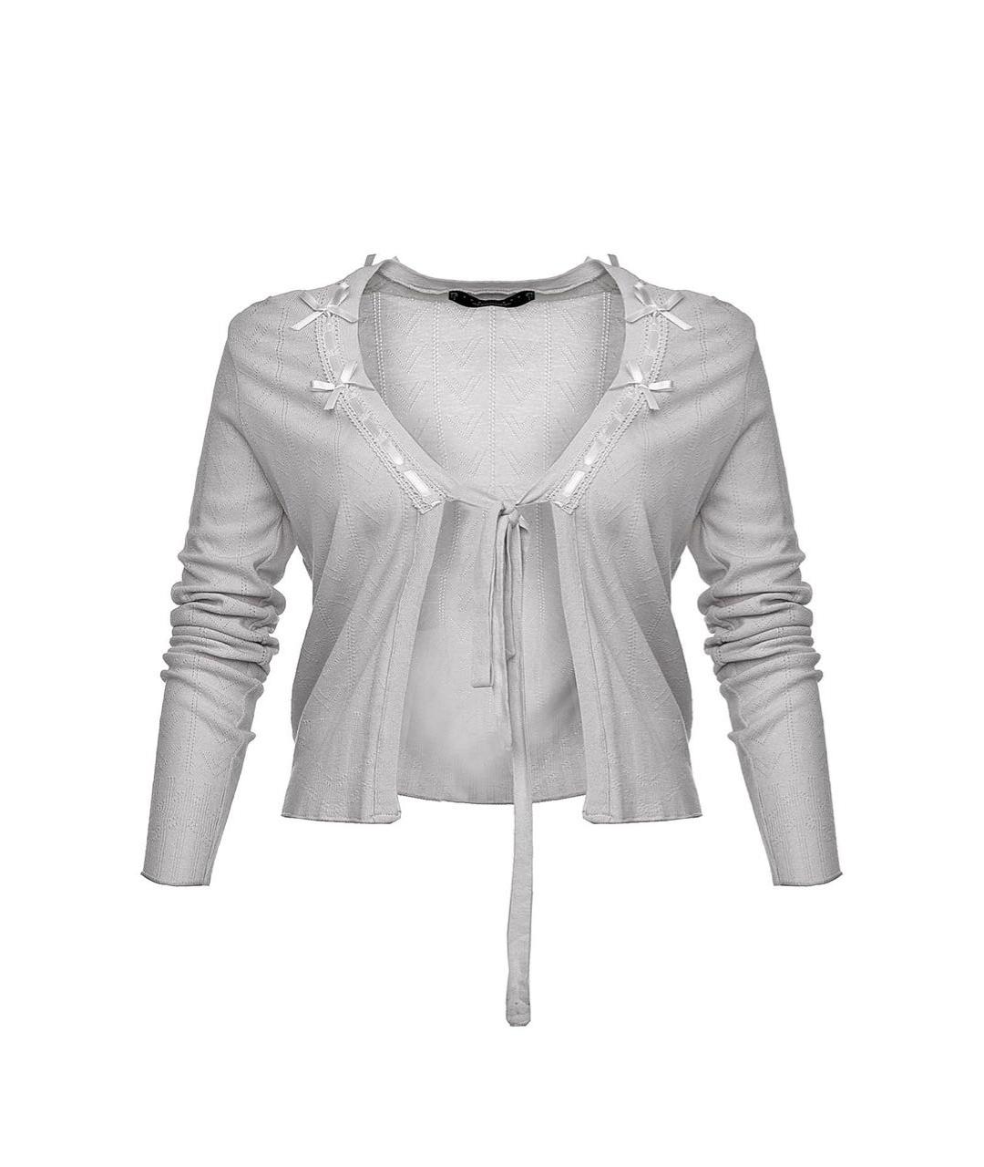 TWIN-SET Серый вискозный кардиган, фото 9