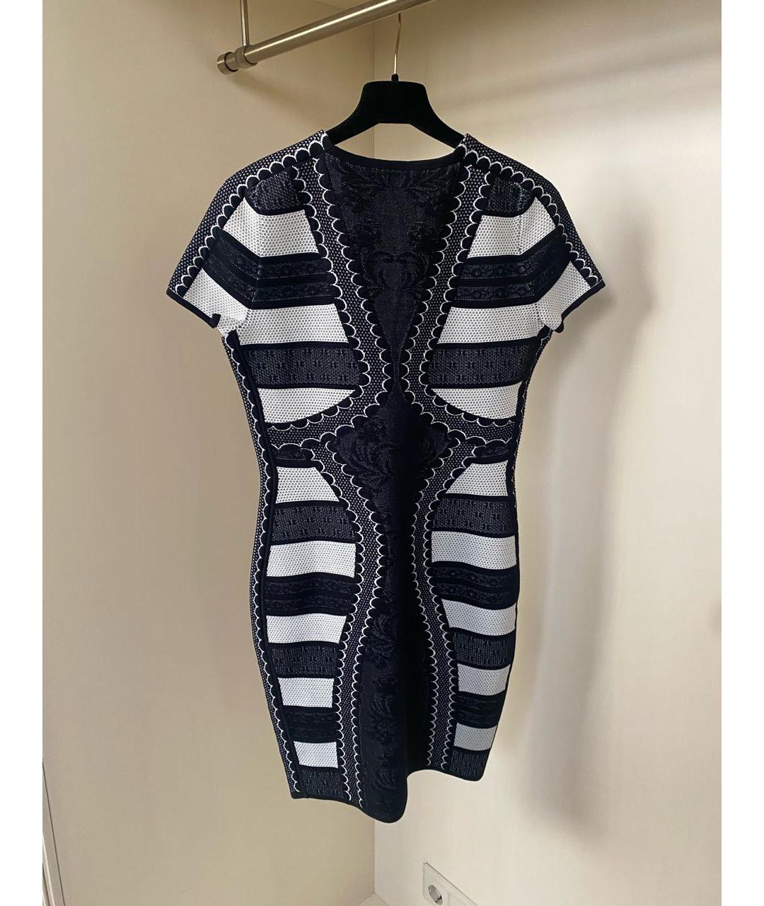 ALEXANDER MCQUEEN Черное вискозное коктейльное платье, фото 6