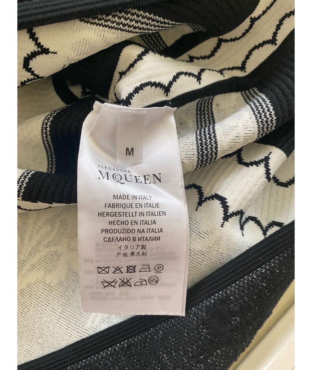 ALEXANDER MCQUEEN Черное вискозное коктейльное платье, фото 8