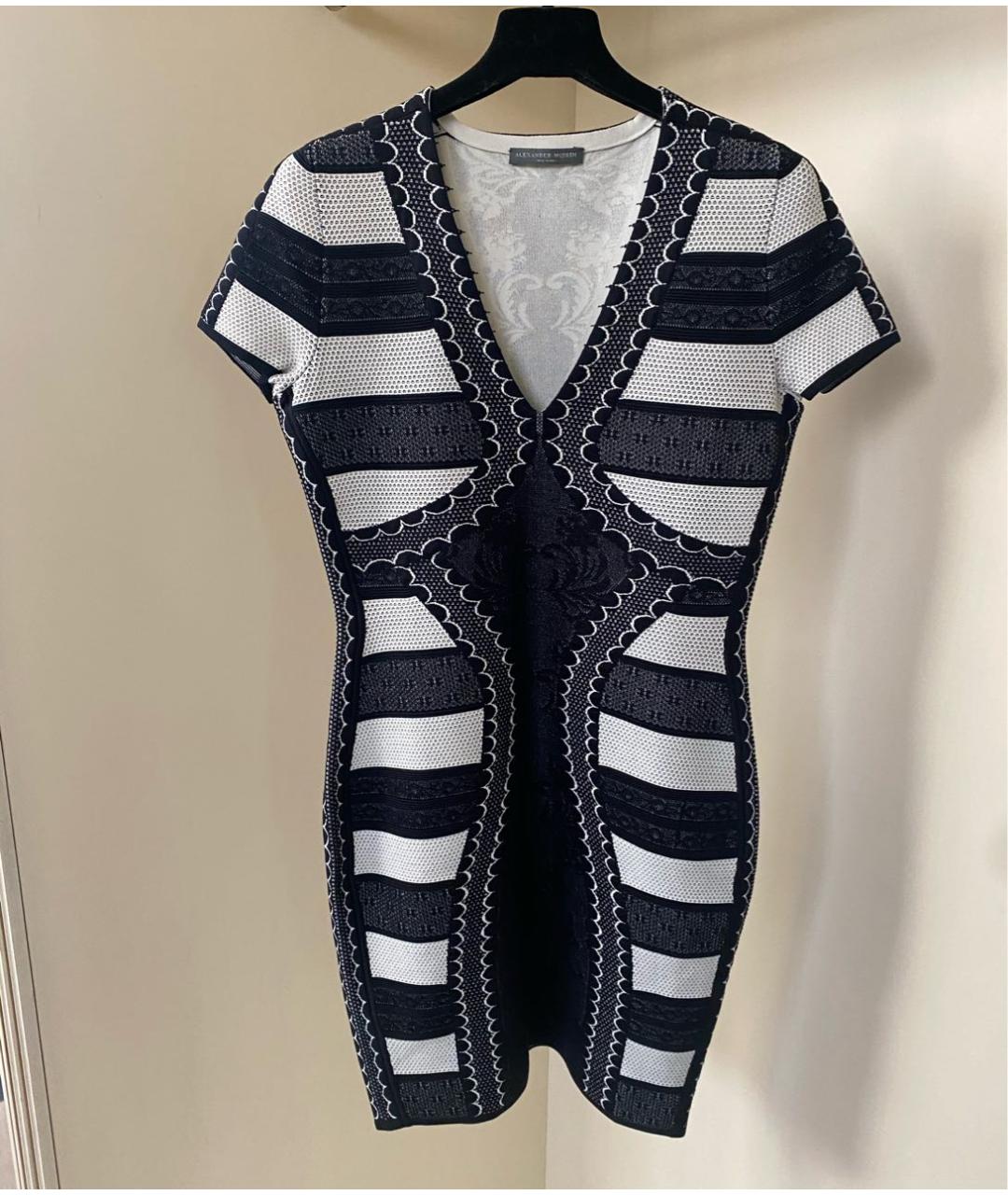 ALEXANDER MCQUEEN Черное вискозное коктейльное платье, фото 5