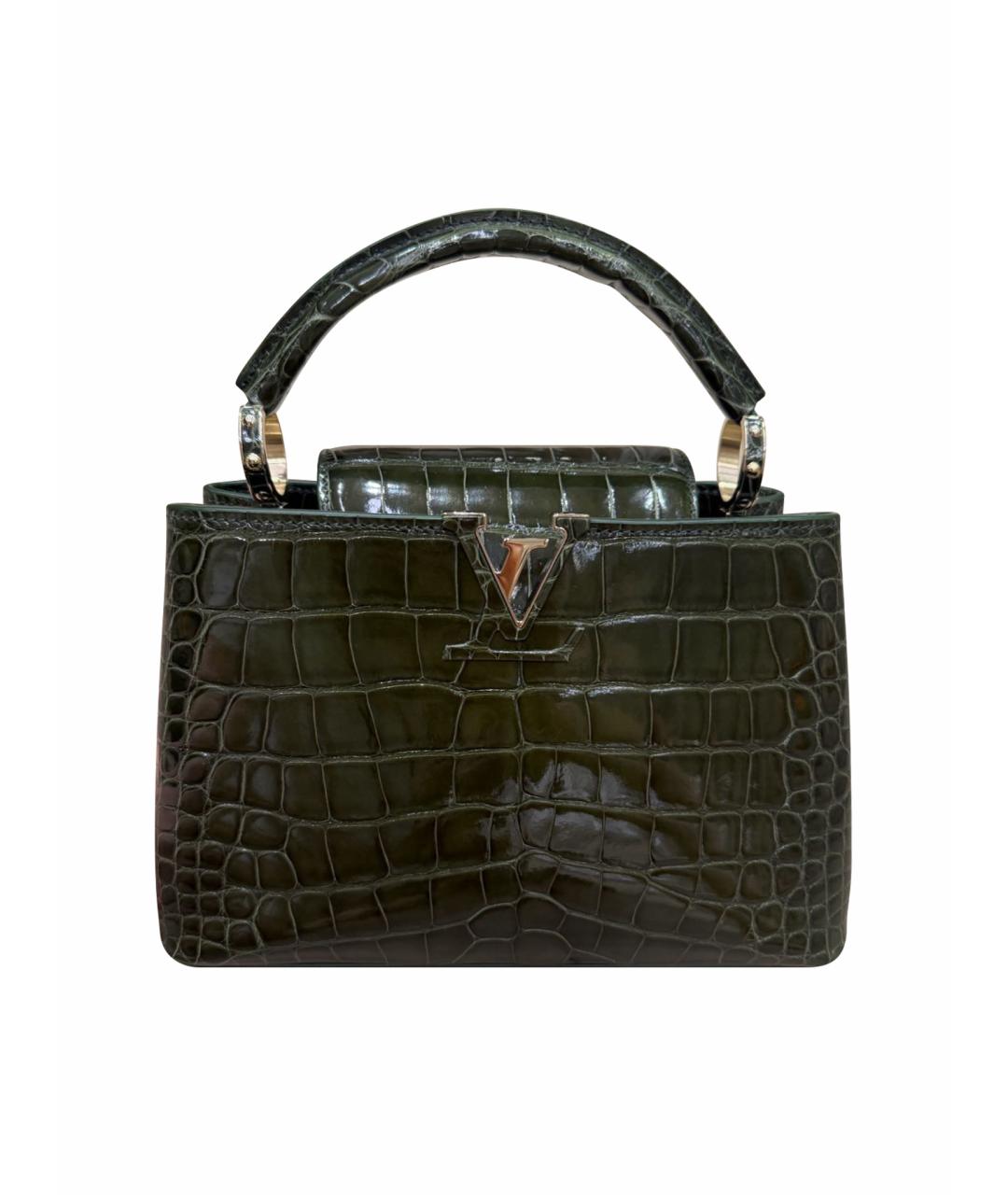 LOUIS VUITTON Хаки сумка тоут из экзотической кожи, фото 1