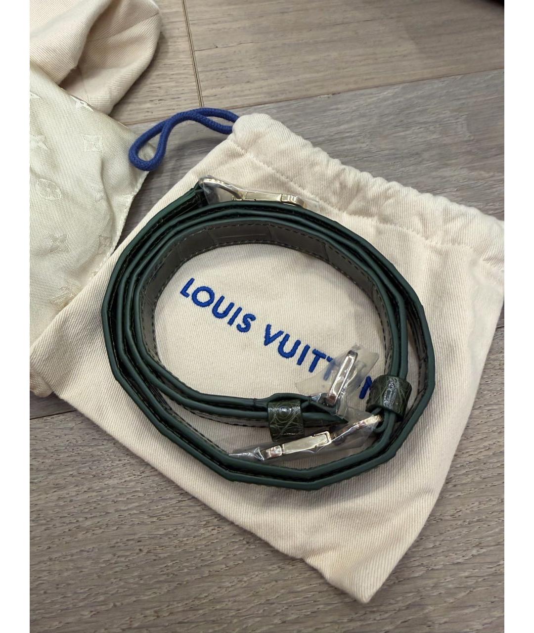 LOUIS VUITTON Хаки сумка тоут из экзотической кожи, фото 6