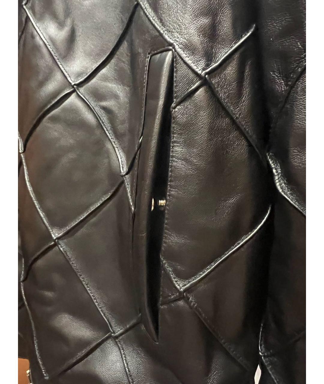 PHILIPP PLEIN Черная кожаная куртка, фото 7