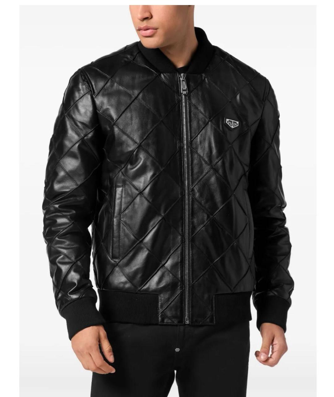 PHILIPP PLEIN Черная кожаная куртка, фото 9