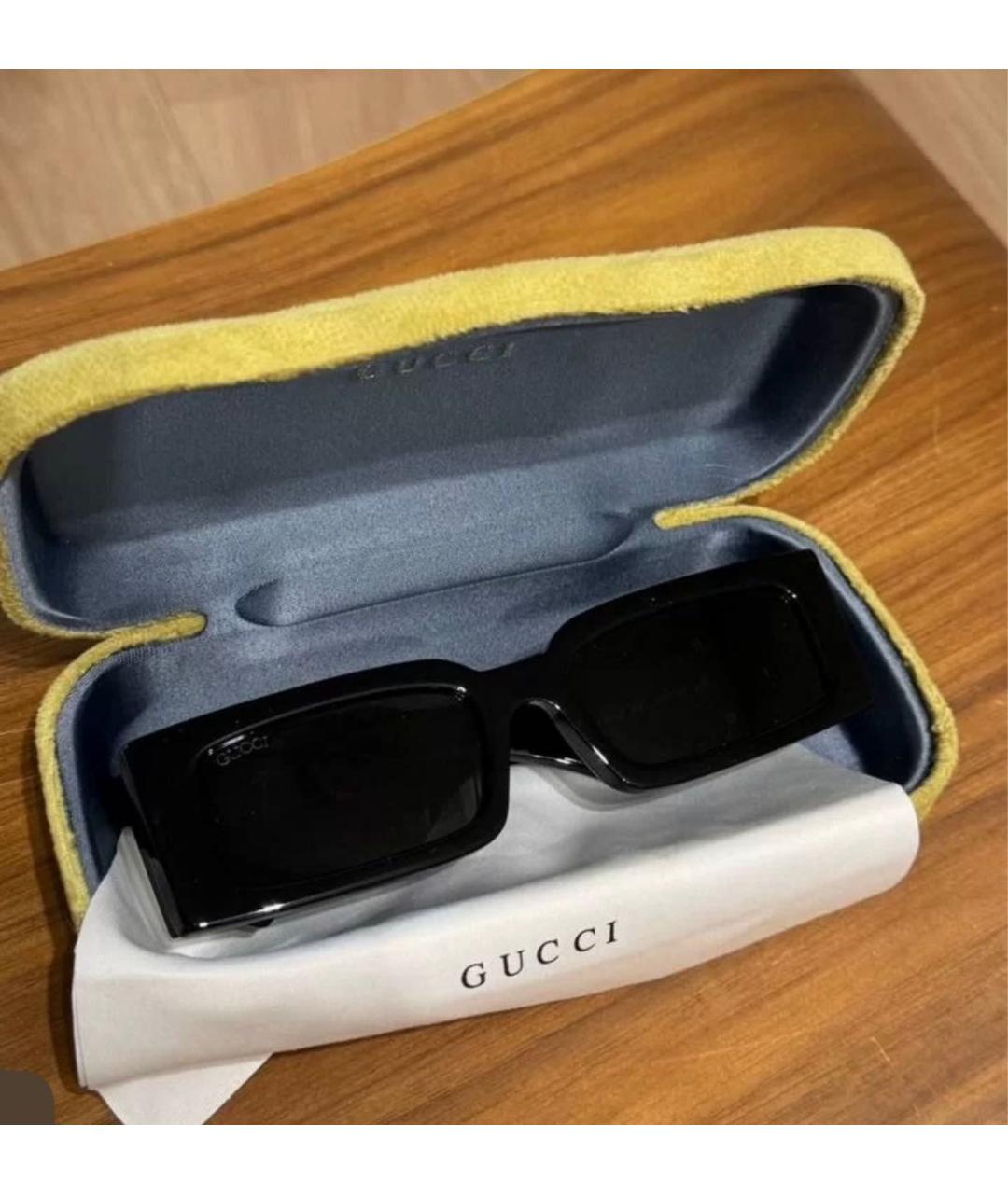 GUCCI Черные пластиковые солнцезащитные очки, фото 7