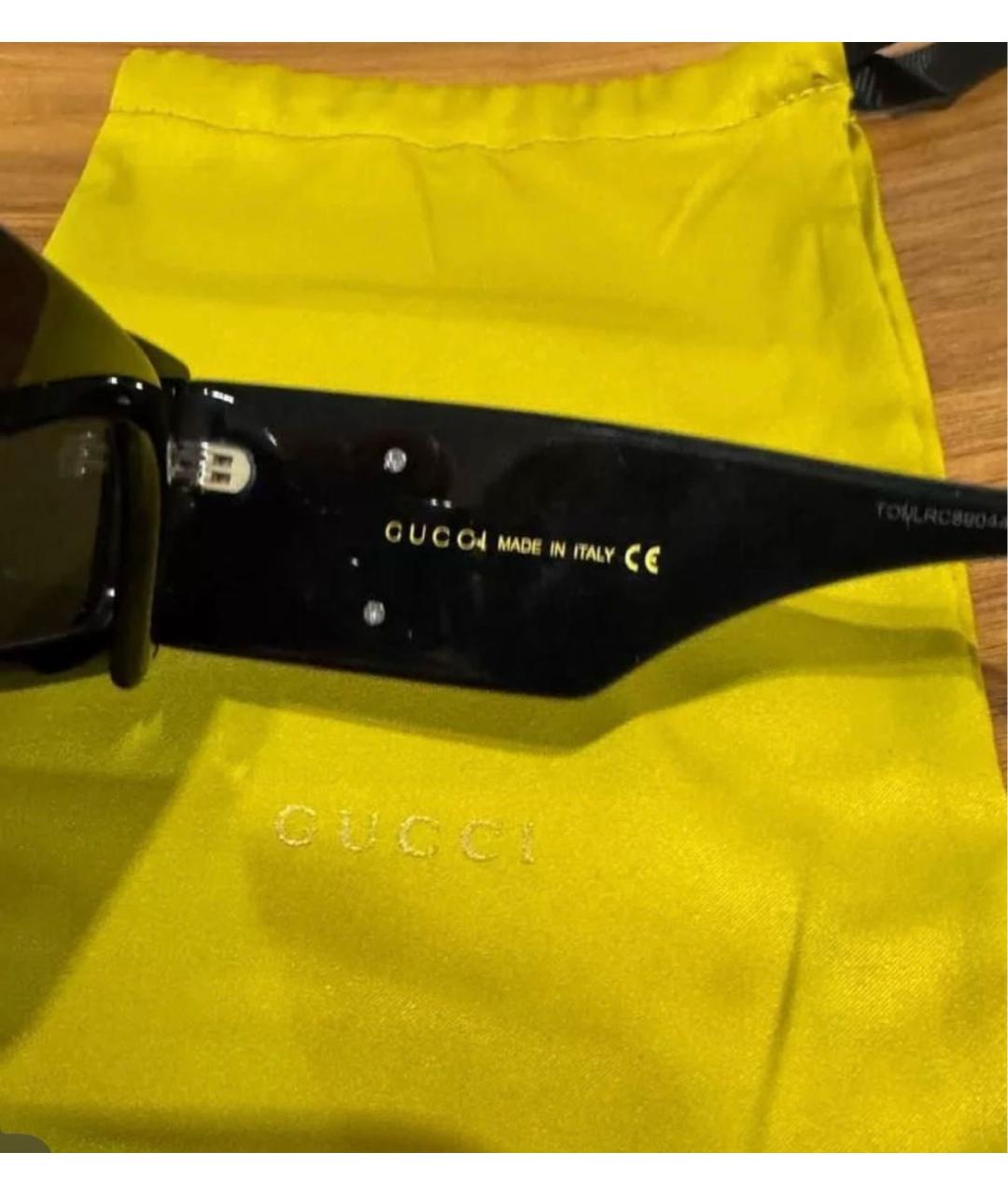 GUCCI Черные пластиковые солнцезащитные очки, фото 4