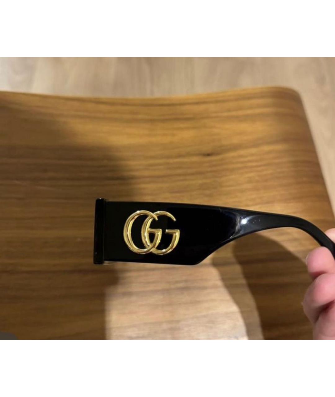 GUCCI Черные пластиковые солнцезащитные очки, фото 3