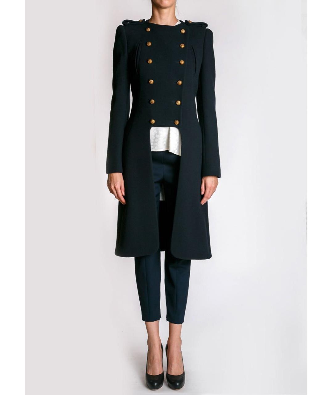 ALEXANDER MCQUEEN Темно-синие шерстяные брюки узкие, фото 2