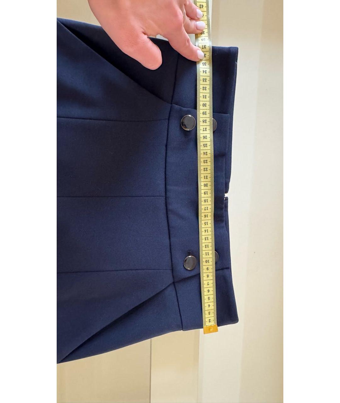 ALEXANDER MCQUEEN Темно-синие шерстяные брюки узкие, фото 7