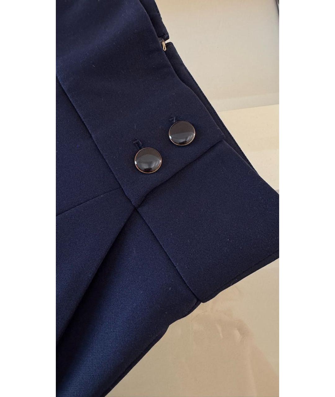 ALEXANDER MCQUEEN Темно-синие шерстяные брюки узкие, фото 5