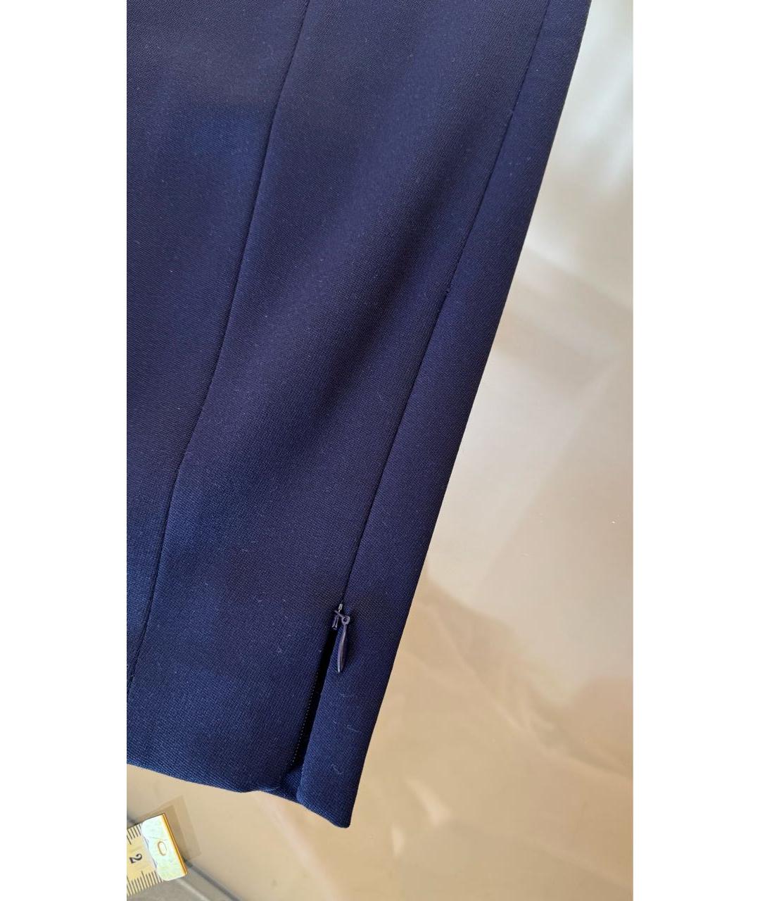 ALEXANDER MCQUEEN Темно-синие шерстяные брюки узкие, фото 8