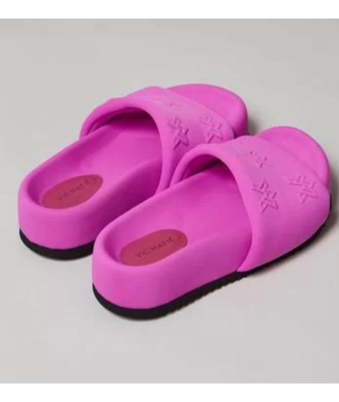 VIC MATIE Розовые резиновые шлепанцы, фото 3