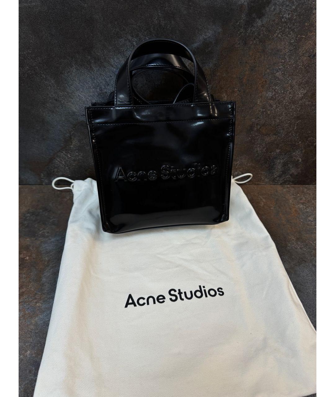 ACNE STUDIOS Черная сумка тоут из искусственной кожи, фото 2