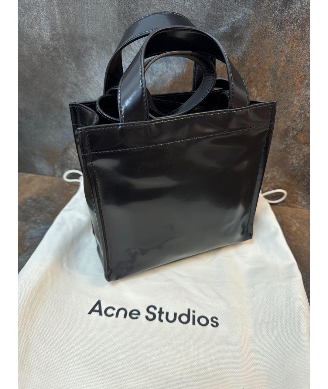 ACNE STUDIOS Черная сумка тоут из искусственной кожи, фото 4