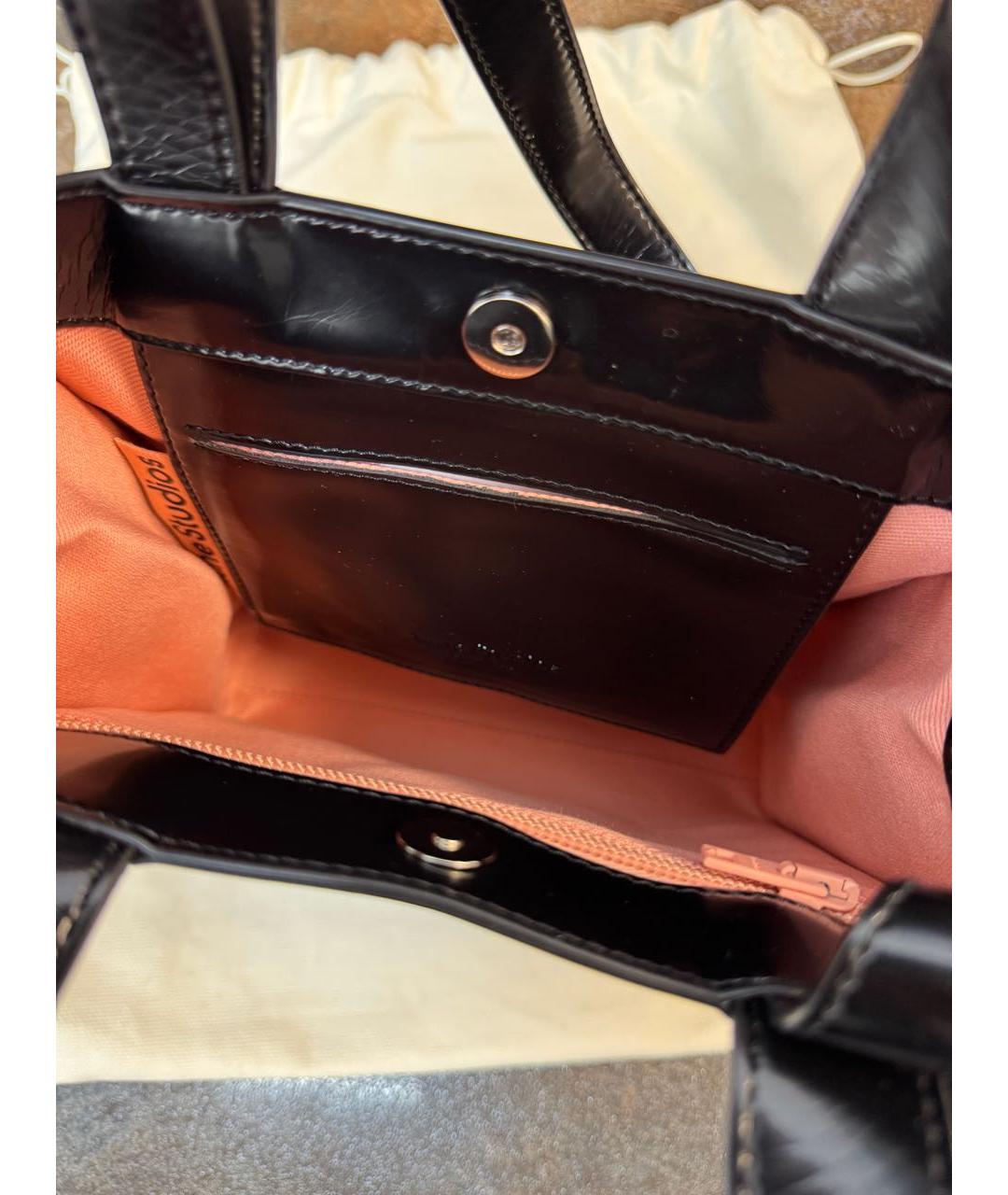 ACNE STUDIOS Черная сумка тоут из искусственной кожи, фото 6