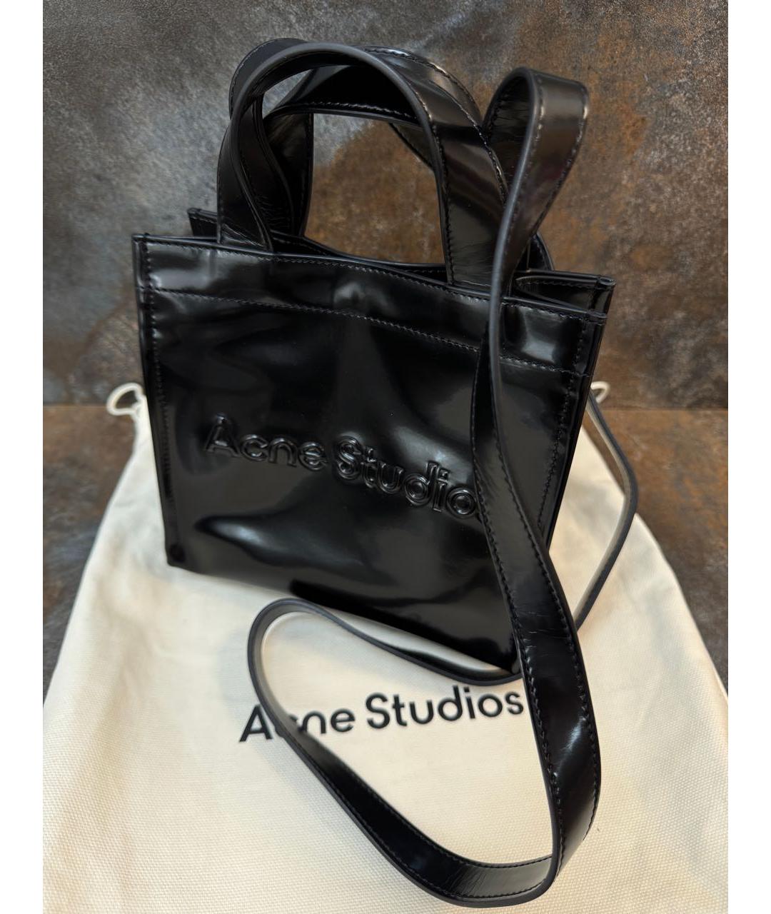 ACNE STUDIOS Черная сумка тоут из искусственной кожи, фото 3