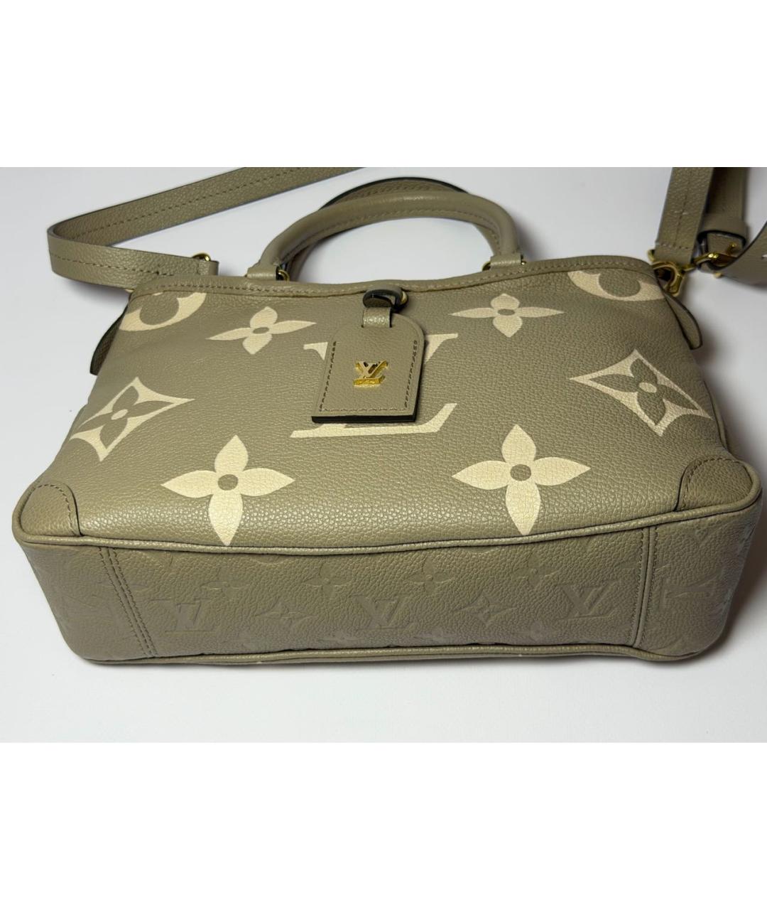 LOUIS VUITTON Бежевая кожаная сумка через плечо, фото 6