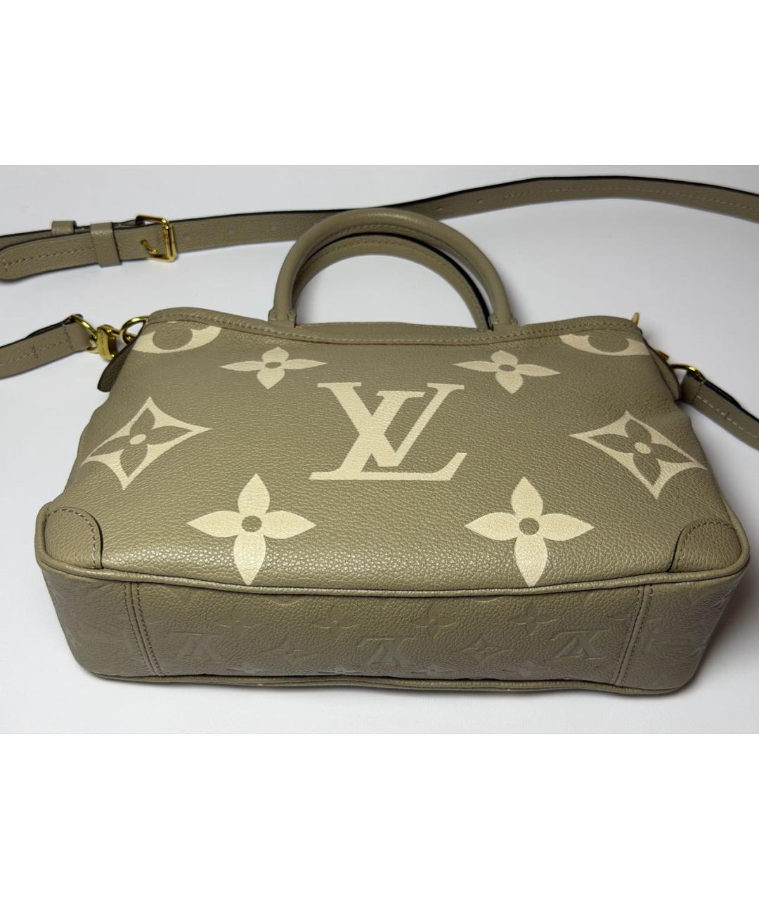 LOUIS VUITTON Бежевая кожаная сумка через плечо, фото 7